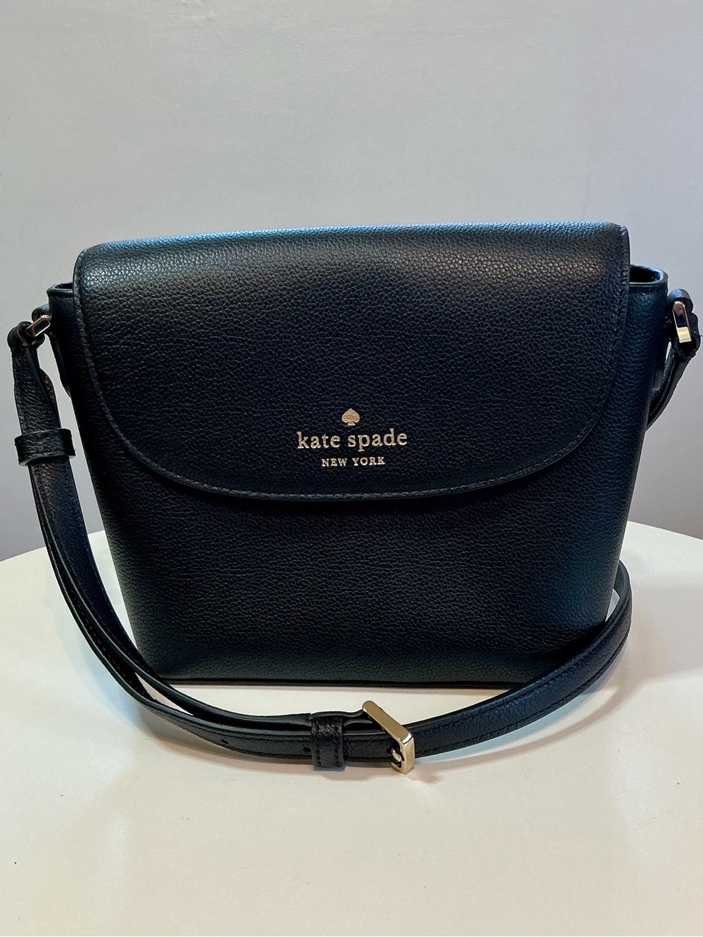 Kate Spade Emmie Flap Crossbody Black Pebbled Leather Retail $299 - Picture 5 of 16